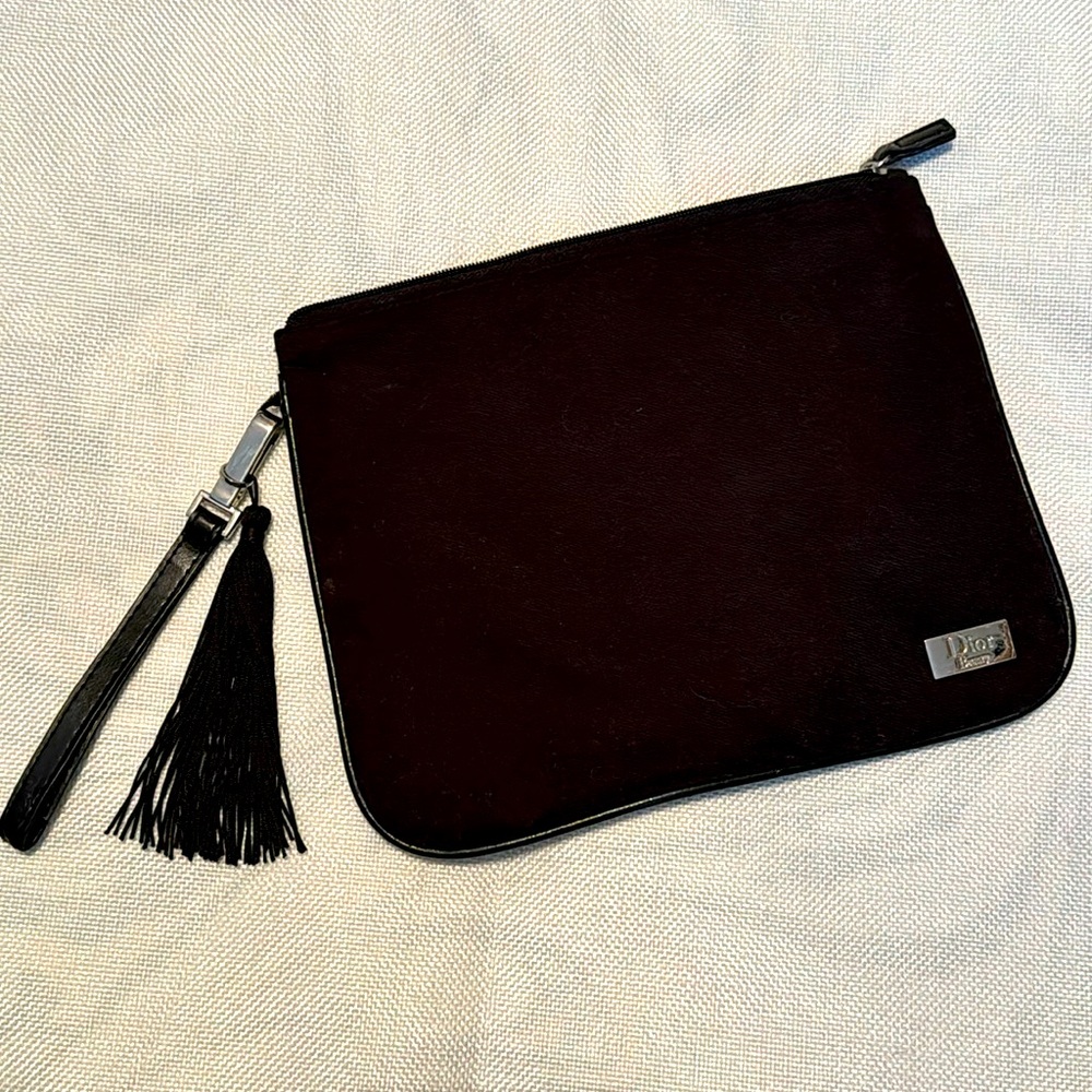 Dior Beauty Makeup Wristlet Bag Black Travel
